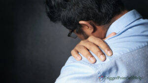 depiction of deep shoulder pain from infraspinatus trigger points